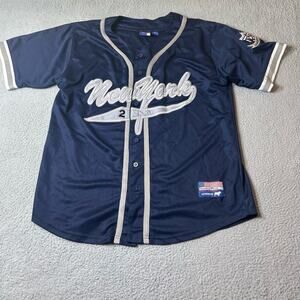 New York Yankees Jersey Mens 2XL Blue #2 Derek Jetter Stitched Legendary Classic